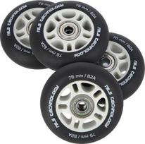 Nils Extreme PU 76x24 82A BLACK MATERIAL (4 pcs) + ABEC-9 (8 pcs) NILS EXTREME