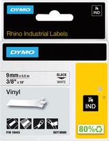 DYMO Rhino Industrial Vinyl Tape 9mm x 5.5m Black on White (18443)