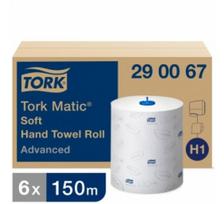 Ruloninis rankšluostinis popierius Tork Advanced H1, 2 sl., 21 cm x 150 m, balta sp. 6 vnt./pak