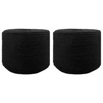 Virvė 2 pcs Juoda Medvilnė