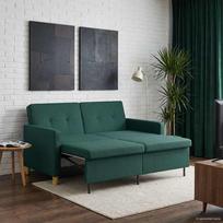 Ištraukiama sofa-lova Tamsiai žalia Audinys