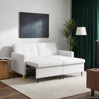 Ištraukiama sofa-lova Balta Audinys