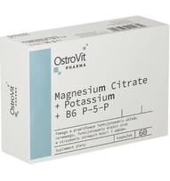 OstroVit Magnesium Citrate + Potassium + B6 P-5-P, 60 kap