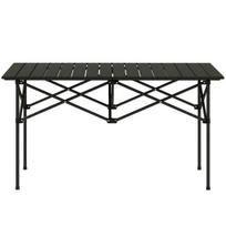Sulankstomas stalas, X rėmas, aliuminis, 2 žmonėms, 95x55 cm, juodas