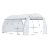 Šiltnamis, 3,97x3,02x2 m, PE, UV, durys, baltas