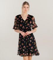 Vero Moda moteriška suknelė 10306038*04, juodas/raudona