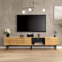 TV stalas su LED, medžio raštas, 175x31x41 cm, 1 vnt