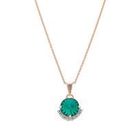 Kaklo papuošalas moterims Diamond Sky "Clarice V (Emerald)" su Preciosa™ kristalais, Golden