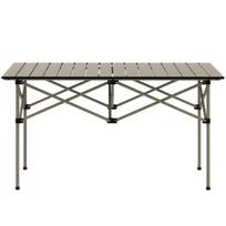 Kempingo stalas sulankstomas, X-rėmas, aliuminis, 2 asmenims, 95x55 cm, khaki