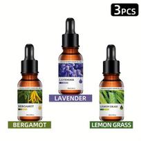 Aromaterapijos aliejų rinkinys, Bergamotė + levanda + citrinų žolė