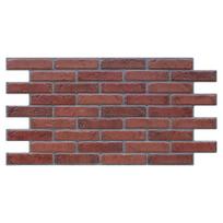Walldone 3D PVC sienų plokštė Plyta su pilkomis juostomis - industrinė sienų išvaizda (960 x 480 mm), 5 vnt. rinkinys