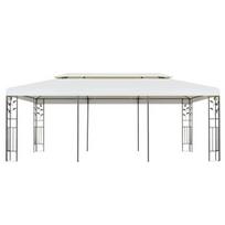 Pavėsinė su dvigubu stogu, baltos spalvos, 6x3m, plienas CFE19550