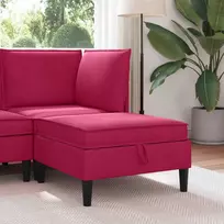 Sofa Sofos pufas su saugojimo funkcija Vyno raudona Aksomas