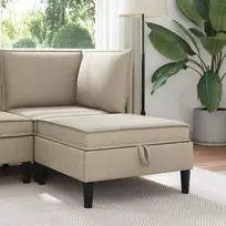 Sofa Sofos pufas su saugojimo funkcija Smėlio Aksomas