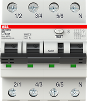 3P+N 16A B 30mA A type Residual Current Breaker with Overload protection (RCBO) DS203NC-B16/0.30 2CSR256140R1165 | 8012542077923