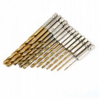 Grąžtų rinkinys su Hex 6.3 mm (1/4") galu, 13vnt. 1.5mm- 6.5mm