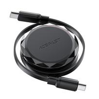 Acefast C13-03 USB-C - USB-C 60W ištraukiamas laidas - juodas