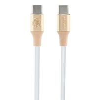 Guess Ebossed Logo USB-C / USB-C laidas 1.5m greitas įkrovimas - auksinis