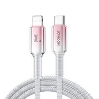Joyroom S-A42 Crystal-Clear Series 30W USB-C - Lightning laidas 1.2m - baltas