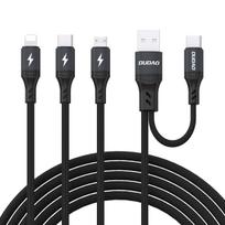 Dudao Laidas L3W USB-A/USB-C to Lightning/USB-C/MicroUSB 66W - juodas