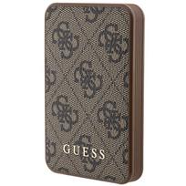 Guess išorinė baterija 15W GUPB5LP4GEGW 5000mAh ruda/ruda 4G Leather Metal Logo
