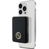 Guess MagSafe 4G Strassed Metal Logo indukcinė išorinė baterija 5W 3000mAh - juodas