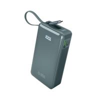 SBS išorinė baterija 10000 mAh 20W su integruotu USB-C laidu ir skaitmeniniu ekranu pilka