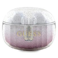 Guess Glitter Gradient TWS Bluetooth ausinės + prijungimo stotelė - rožinė