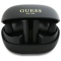 Guess Bluetooth ausinės GUTWST88MCTGK TWS + prijungimo stotelė juoda/juoda kapsulės spausdintas logotipas