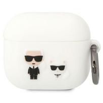 Karl Lagerfeld AirPods 3 silikoninis dėklas – baltas