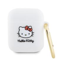 Hello Kitty silikoninis 3D dėklas AirPods 1/2 – baltas