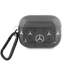 Mercedes‑Benz AirPods Pro 2 dėklas – juodas, Large Star Pattern