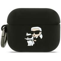 Karl Lagerfeld silikoninis dėklas AirPods Pro 3 – juodas