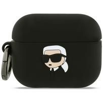 Karl Lagerfeld silikoninis 3D dėklas AirPods Pro 3 – juodas
