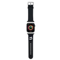 Karlo Lagerfeldo 3D guminis „Choupette“ galvučių dirželis „Apple Watch“ 38/40/41 mm – juodas