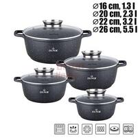 Akmens masės 8 dalių puodų rinkinys ZL-7320