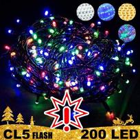 200 LED lempučių girlianda STANDART PLIUS FLASH CL5 (Prekė su defektu 9902825)