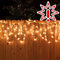 Lempučių girlianda - varvekliai 160 LED, 3.1 m, šiltai baltos spalvos (Prekė su defektu 9902837)