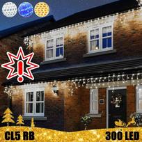 300 LED lauko girlianda varvekliai STANDART PLIUS RB CL5, šaltai balta (Prekė su defektu 9902843)