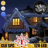 120 LED girlianda varvekliai 6 m BLYKSTĖ SPC CL6, šaltai baltos spalvos (Prekė su defektu 9902905)