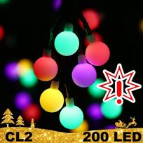 200 LED girlianda burbuliukai STANDART CL2, šaltai baltos spalvos (Prekė su defektu 9902911)