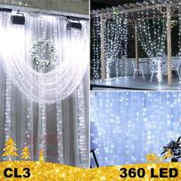 360 LED 3x3 girlianda Užuolaida – Krioklys STANDART CL3, šiltai baltos spalvos (Prekė su defektu 9902912)