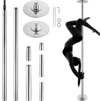 Reguliuojamas Pole dance stulpas VEVOR 282 cm, sidabrinis