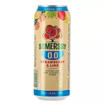 Nealkoholinis sidras Somersby Braškių+Laimo 0,5L