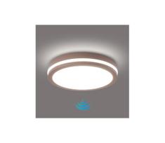 Brilagi - BENE lauko LED šviestuvas su judesio jutikliu LED/24W/230V, skersmuo 26 cm, rudas, IP54
