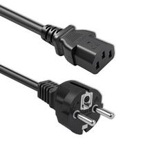 Power cable SCHUKO CEE IEC C13 3x1.0mm2 1.5m