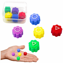 LEAN Toys Dice for playing Gonggi / Squid Game-style arcade game case (5 pieces) A