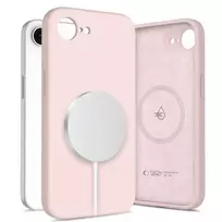 Tech-Protect Silicone phone case with MagSafe support for iPhone 16E | iPhone 17E pink