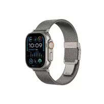 AmazingThing smartwatch strap for Apple Watch (38/40/41/42/44/45/46/49 mm) | Stainless steel | silver