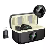 Hoco Wireless microphones 2-in-1 Lightning / USB-C L22 black
